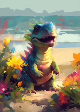 Colourful Baby Dino