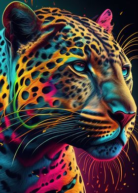 Colorful Jaguar Animals