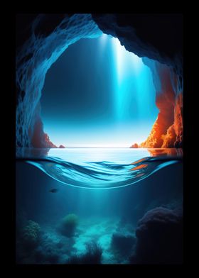 Beautiful Cave And Water