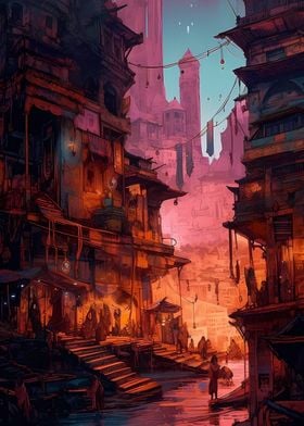 Cyberpunk City Japan 