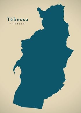 Tebessa province map