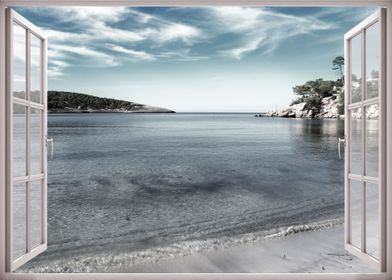 Window view beach