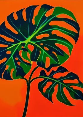 Bold Monstera Painting