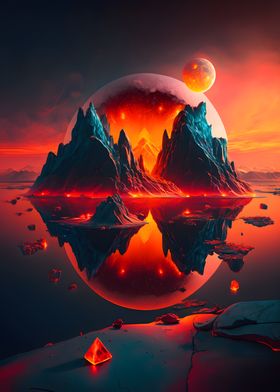 Surreal planet