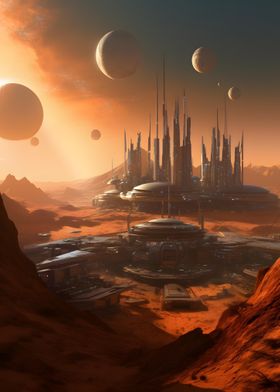 Planet Mars Cityscapes