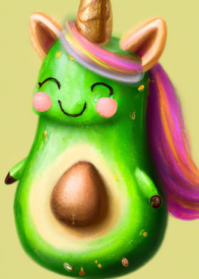 Cute Unicorn Avocado