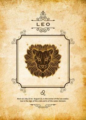 retro leo zodiac