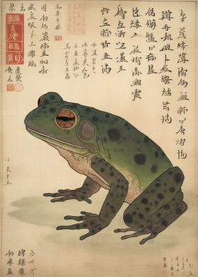 Ukiyo e Frog