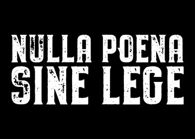 Nulla Poena Sine Lege