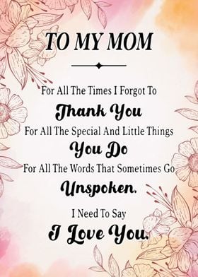 To My Mom