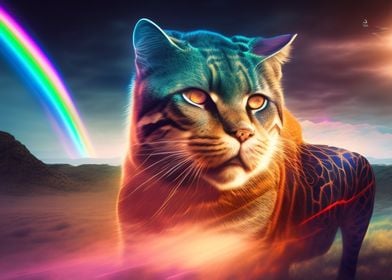 3D Cat Design Fantasy