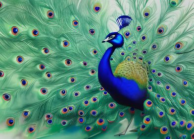 A beautiful peacock dancin