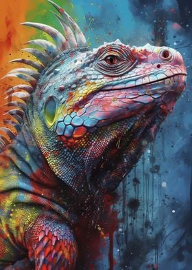 Iguana painting