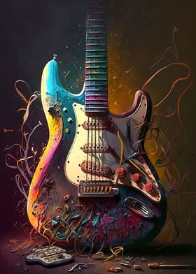 Electric Guitar Painting