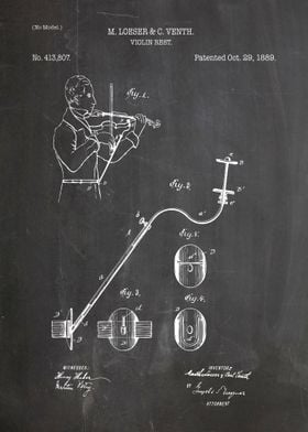 Violin rest patent 1889