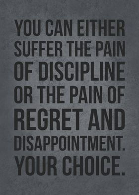 Discipline vs Regret Pain