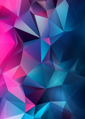 blue pink polygon