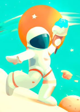 Astronaut with Ice Cream