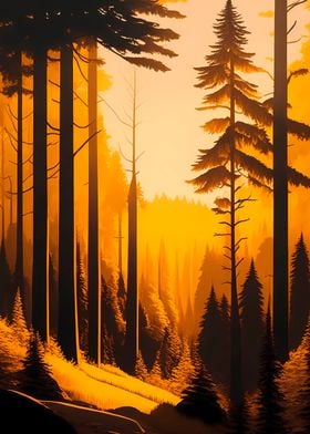 Golden Hour Forest