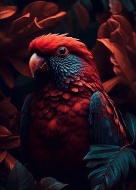 Red Parrot Portrait