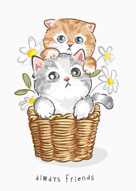 cute cat illustration 