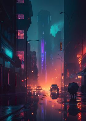 Cyberpunk City Neon