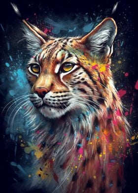 Lynx painting