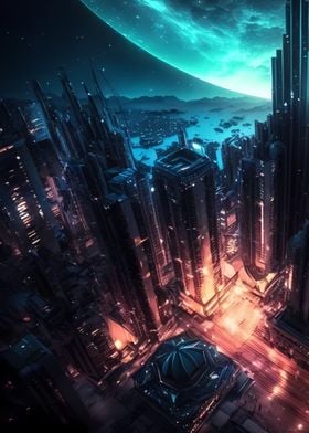 Cyberpunk City Urban