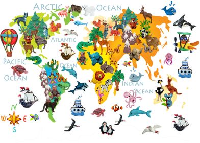 Travel Map For Kids