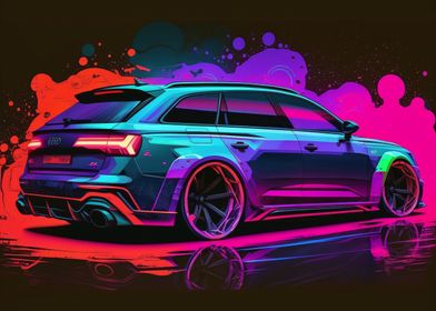 Neon Painted Audi RS6