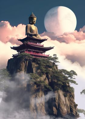 Buddha Mountain Moon