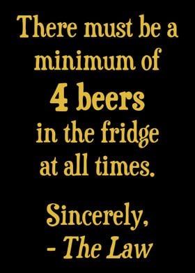 minimum of beer