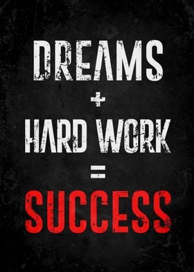 dreams hardwork success