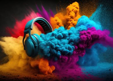 Headphone and vivid color