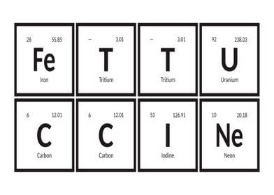 Fettuccine Periodic Table