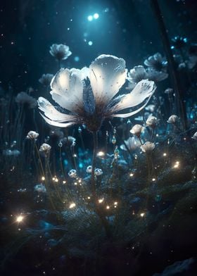glowing poppy flower
