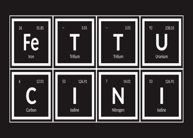 Fettucini Periodic Table