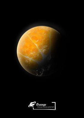 Orange Space food planet