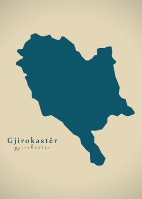 Gjirokaster county map