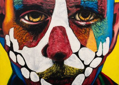 Clown close up portrait