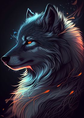 Cute Wolf Animal Cartoon