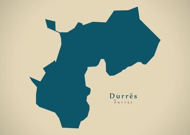 Durres Albania county map