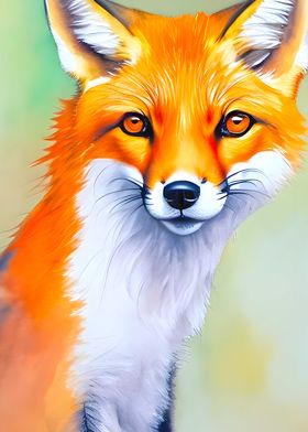 Painting of a fox