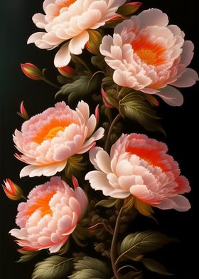Digital painting flowers