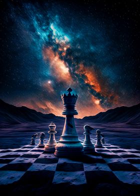 Chess Universe' Poster, picture, metal print, paint by Hari Buckner, Displate in 2023