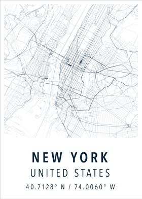 New York simple map