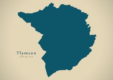 Tlemcen province map