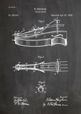 Violin mute patent 1895