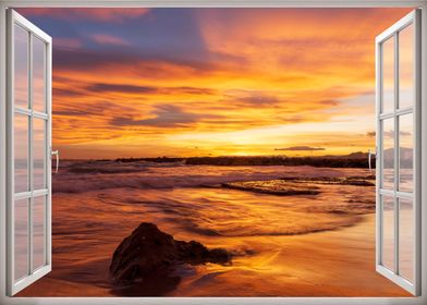 Window view landscape sea