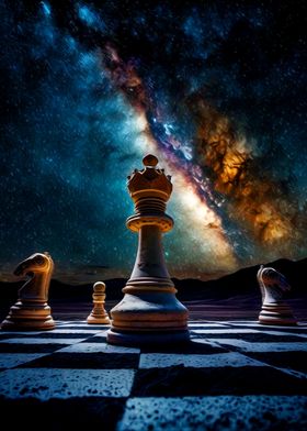 Chess Universe' Poster, picture, metal print, paint by Hari Buckner, Displate in 2023